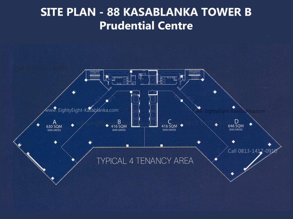Siteplan 88 Kasablanka Tower B Prudential Centre Typical 4