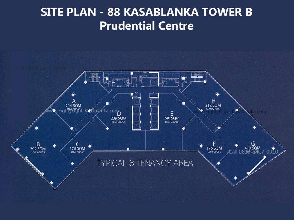 Siteplan 88 Kasablanka Tower B Prudential Centre Typical 8
